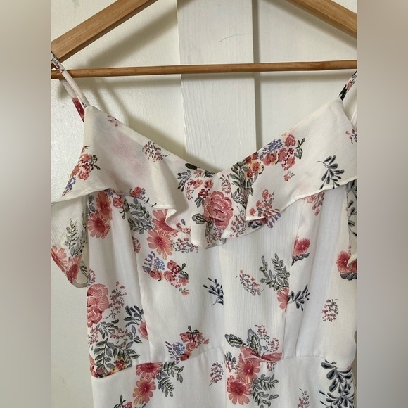 Altar’d state floral ruffled sleeveless midi dress flowy lined large - Picture 2 of 11